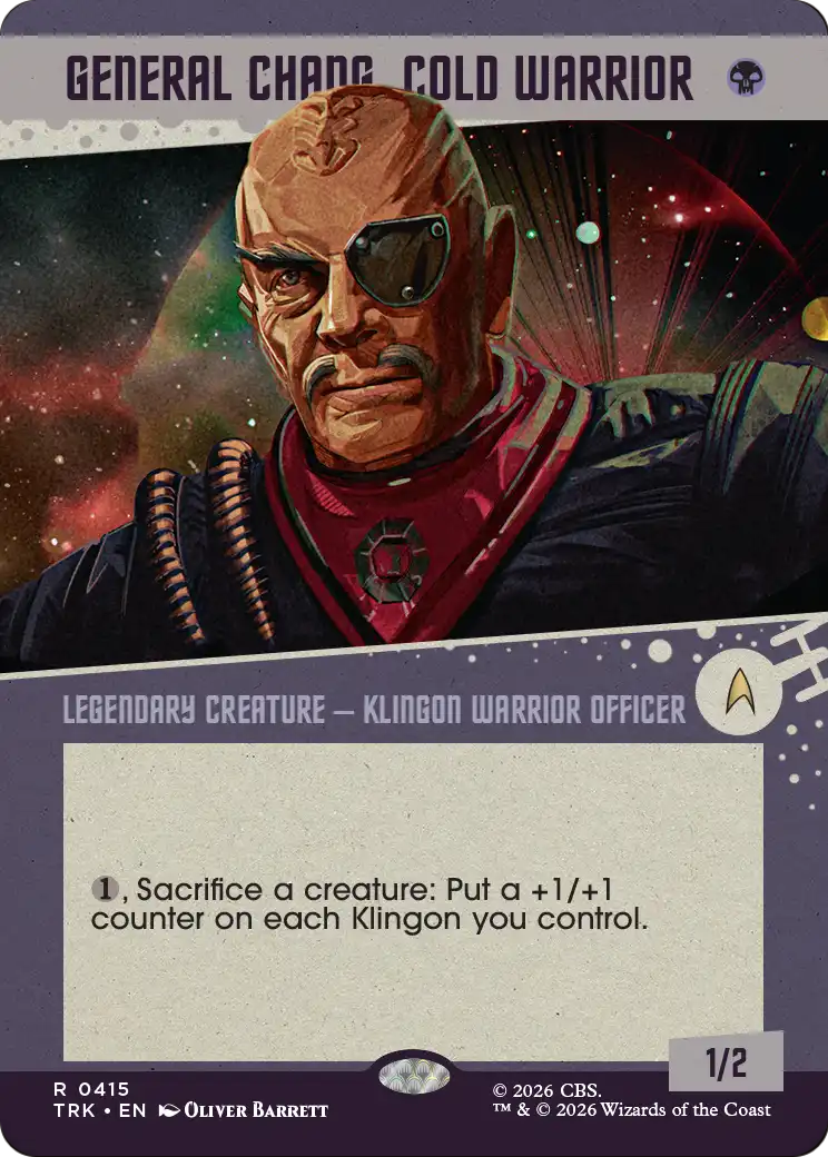 General Chang, Cold Warrior - Rare Legendary Creature — Klingon Warrior Officer card from Star Trek