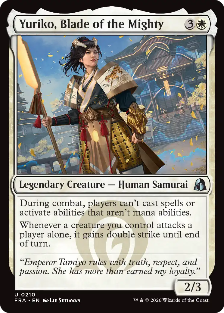Yuriko, Blade of the Mighty - Uncommon Legendary Creature — Human Samurai card from Reality Fracture