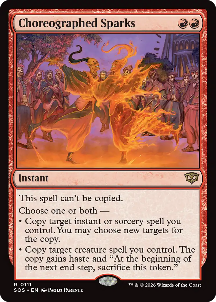 Choreographed Sparks - Rare Instant card from Secrets of Strixhaven
