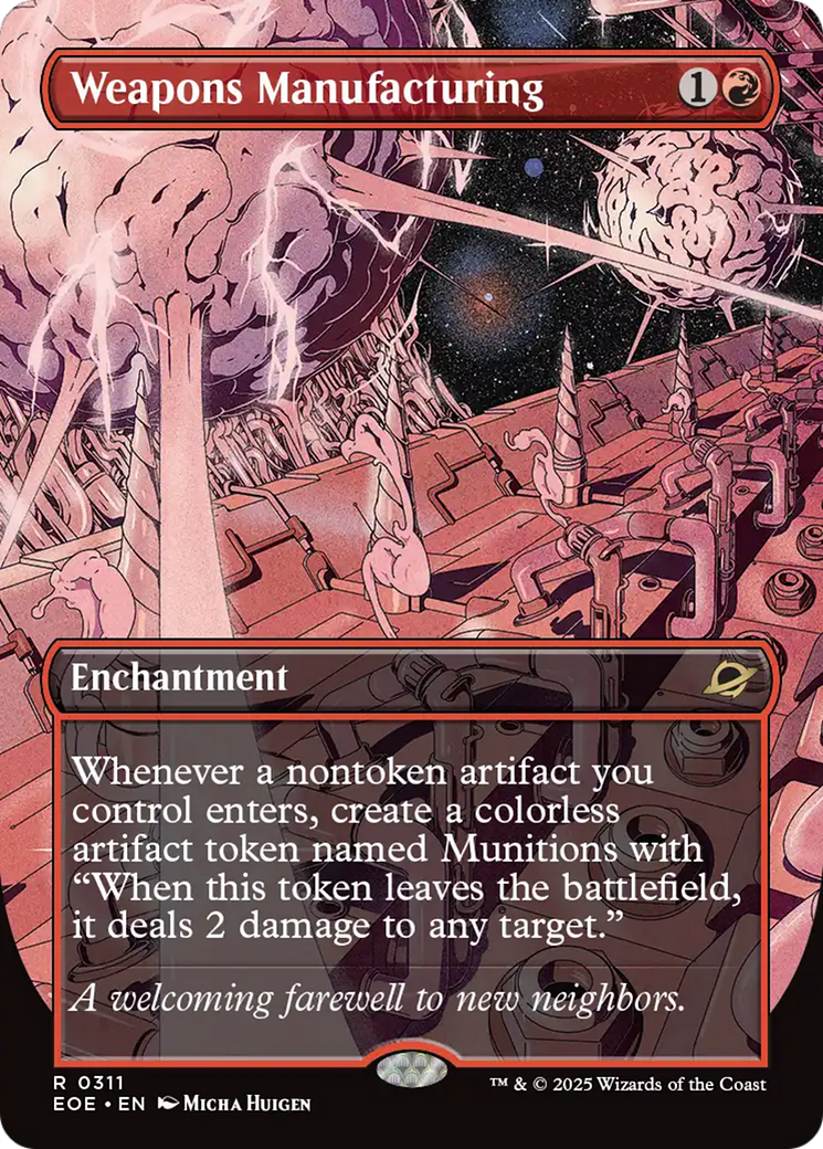 Weapons Manufacturing - Rare Enchantment card from Edge of Eternities