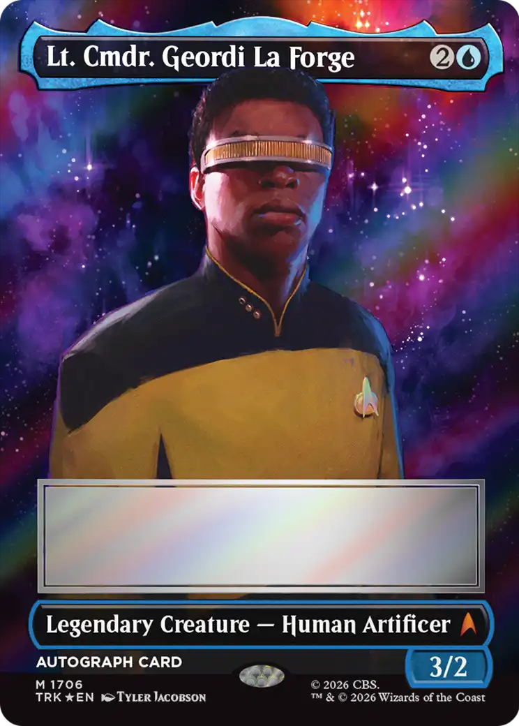 Lt. Cmdr. Geordi La Forge - Mythic Legendary Creature — Human Artificer card from Star Trek