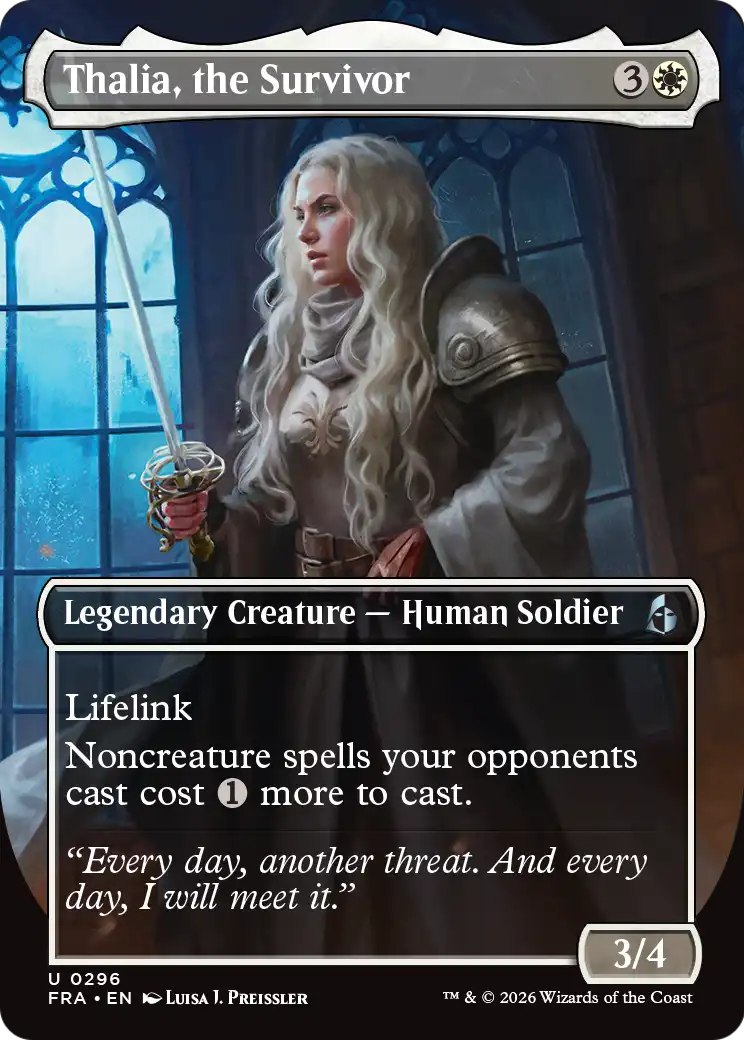 Thalia, the Survivor - Uncommon Legendary Creature — Human Soldier card from Reality Fracture