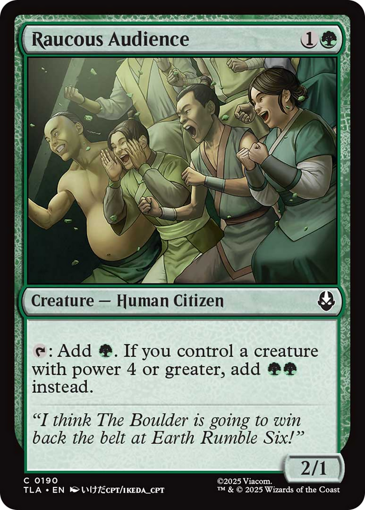 Raucous Audience - Common Creature — Human Citizen card from Avatar: The Last Airbender