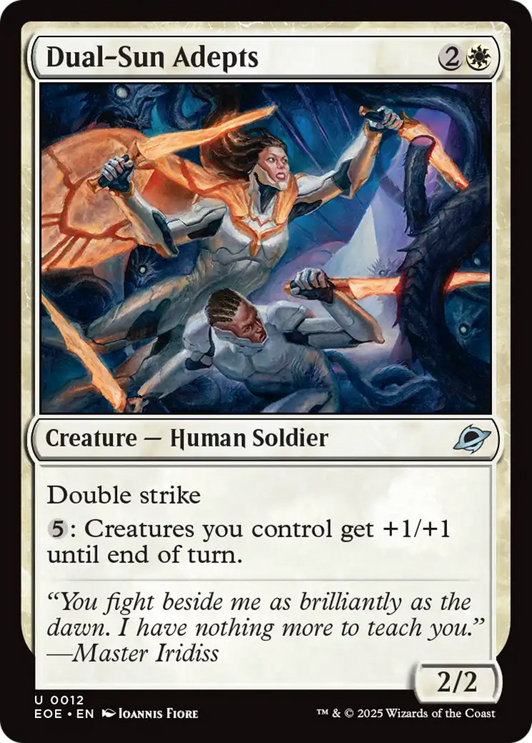 Dual-Sun Adepts - Uncommon Creature — Human Soldier card from Edge of Eternities
