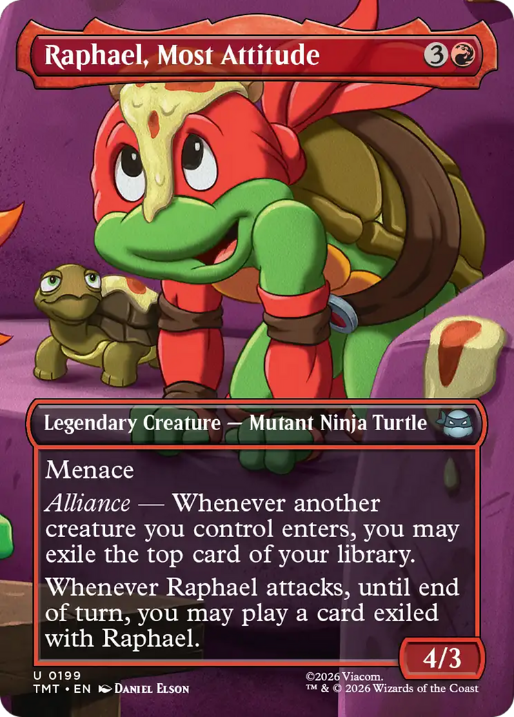Raphael, Most Attitude - Uncommon Legendary Creature — Mutant Ninja Turtle card from Teenage Mutant Ninja Turtles