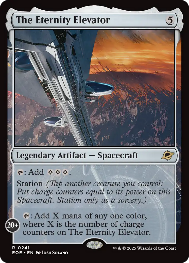 The Eternity Elevator - Rare Legendary Artifact — Spacecraft card from Edge of Eternities