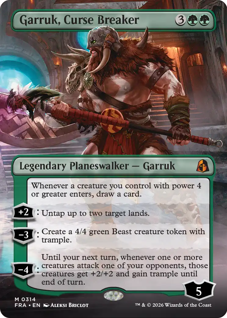 Garruk, Curse Breaker - Mythic Legendary Planeswalker — Garruk card from Reality Fracture