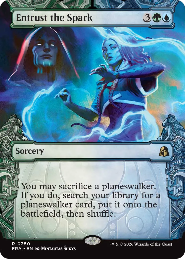 Entrust the Spark - Rare Sorcery card from Reality Fracture