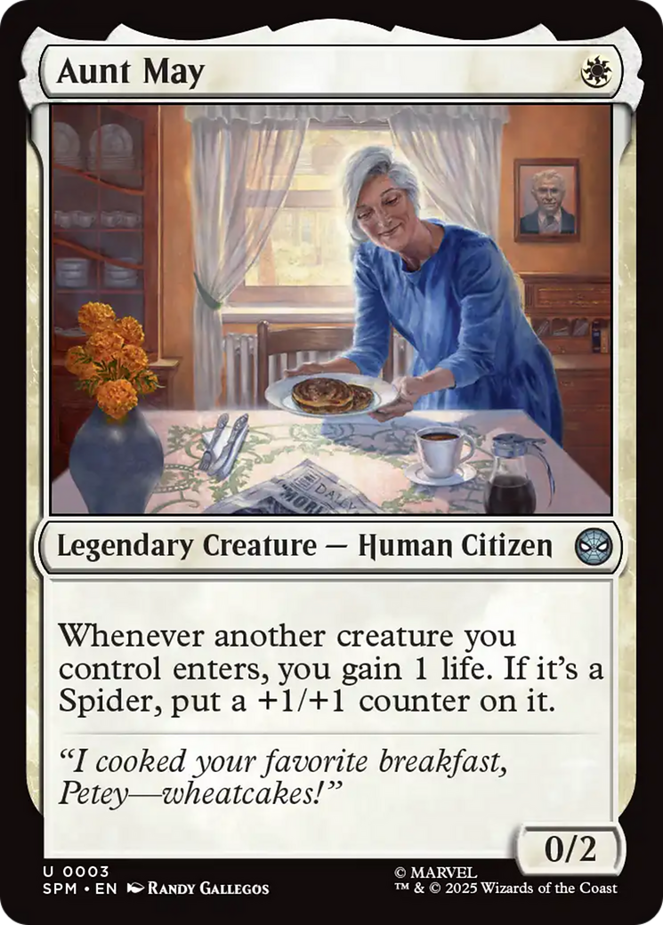 Aunt May - Uncommon Legendary Creature — Human Citizen card from Marvel's Spider-Man