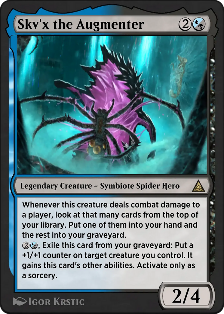 Symbiote Spider-Man - Rare Legendary Creature — Symbiote Spider Hero card from Through the Omenpaths
