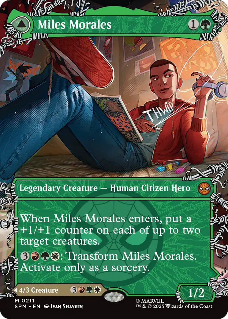 Miles Morales // Ultimate Spider-Man - Mythic Legendary Creature — Human Citizen Hero card from Marvel's Spider-Man