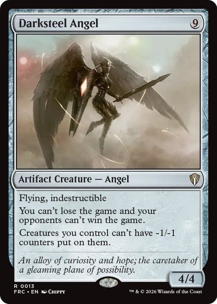 Darksteel Angel - Rare Artifact Creature — Angel card from Reality Fracture Commander