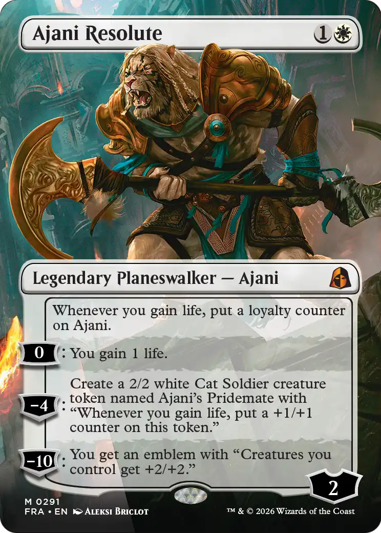 Ajani Resolute - Mythic Legendary Planeswalker — Ajani card from Reality Fracture