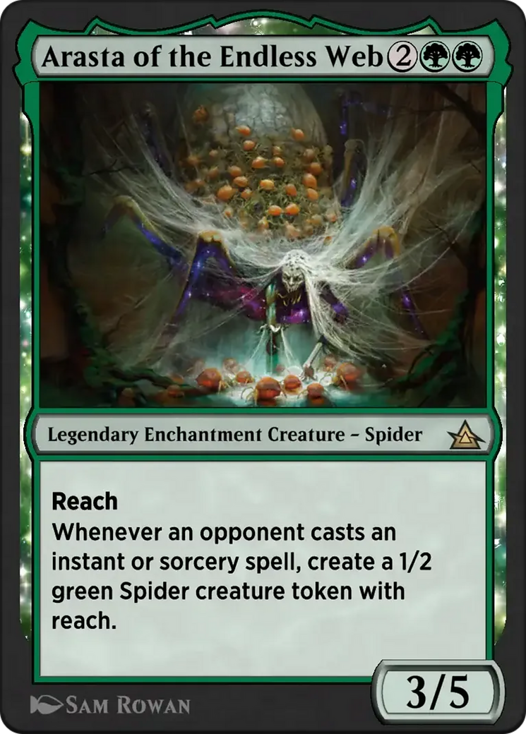 Arasta of the Endless Web - Rare Legendary Enchantment Creature — Spider card from Through the Omenpaths Bonus Sheet