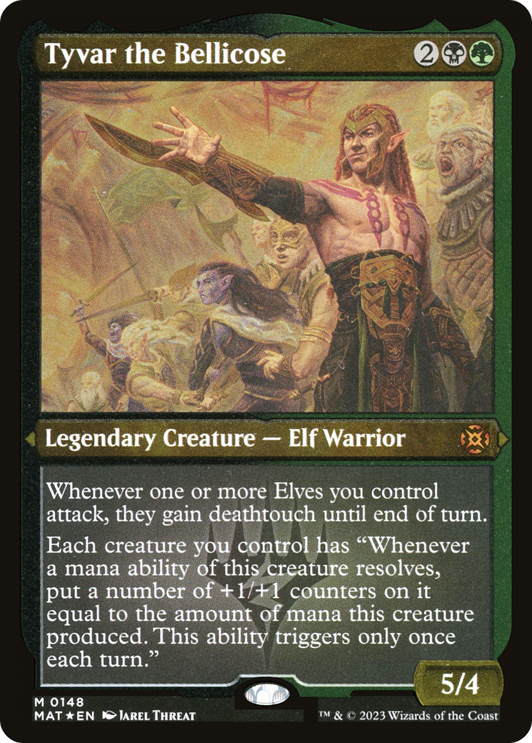 Tyvar the Bellicose - Mythic Legendary Creature — Elf Warrior card from March of the Machine: The Aftermath