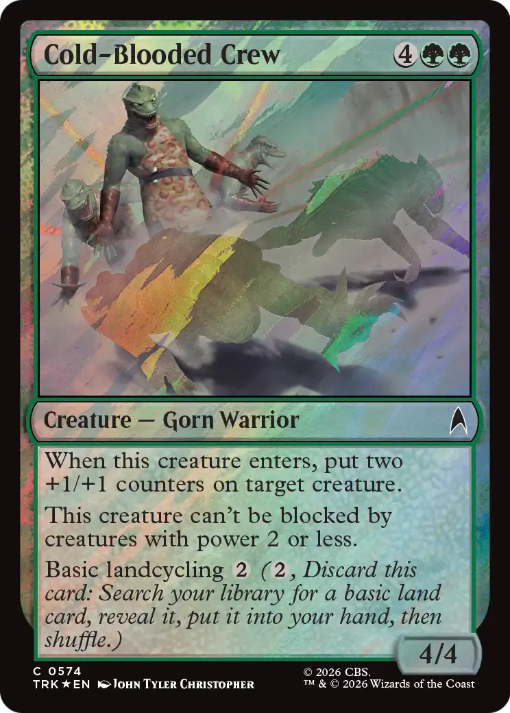Cold-Blooded Crew - Common Creature — Gorn Warrior card from Star Trek