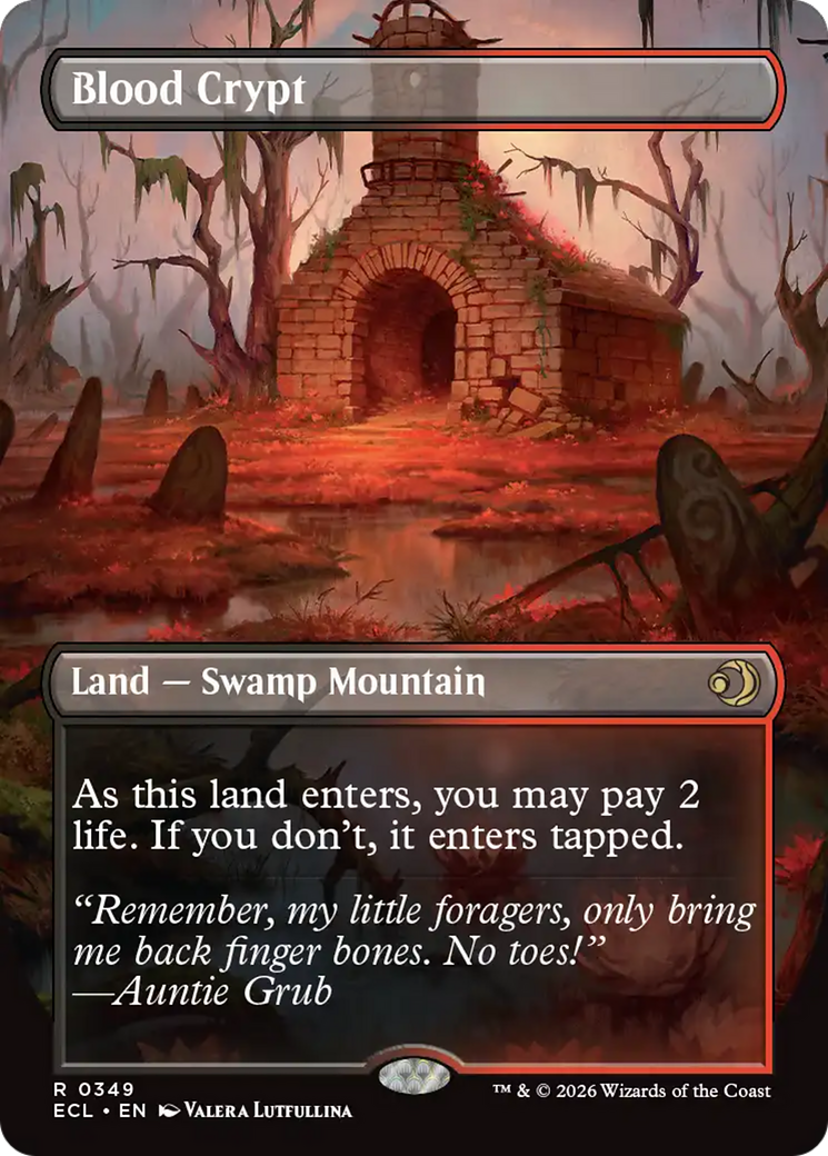 Blood Crypt - Rare Land — Swamp Mountain card from Lorwyn Eclipsed