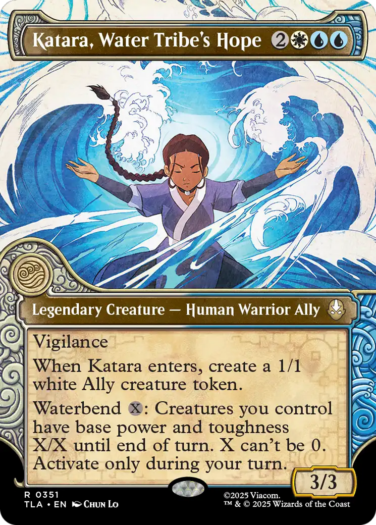 Katara, Water Tribe's Hope - Rare Legendary Creature — Human Warrior Ally card from Avatar: The Last Airbender
