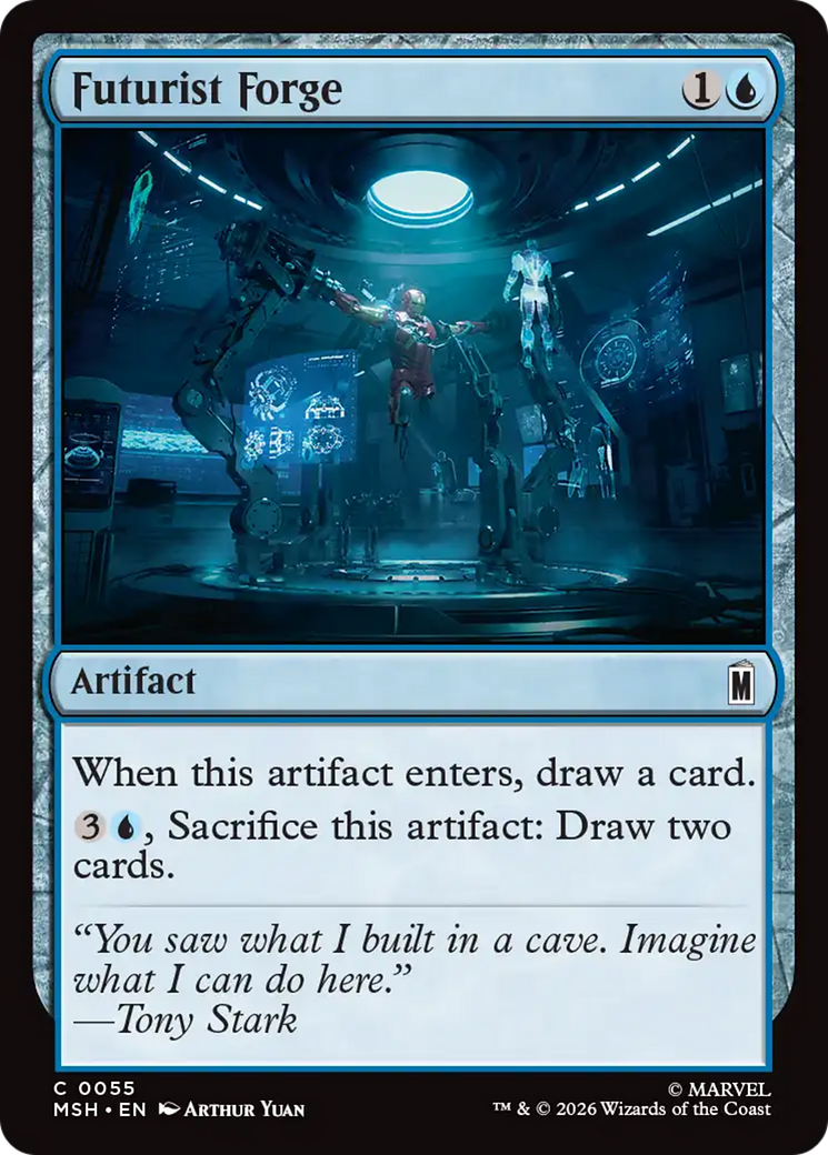 Futurist Forge - Common Artifact card from Marvel Super Heroes