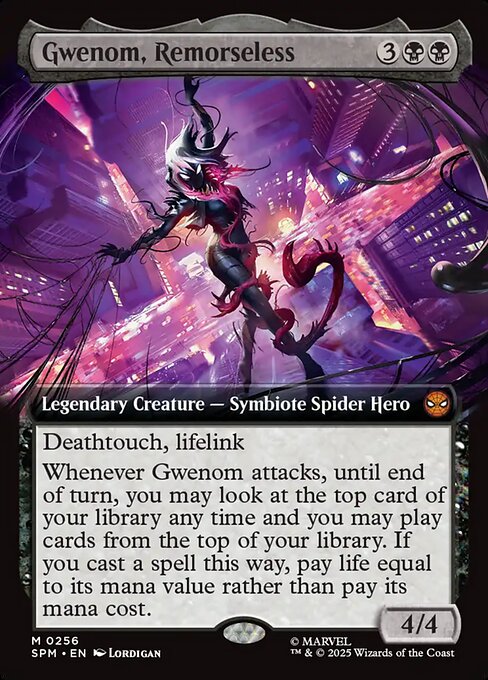 Gwenom, Remorseless - Mythic rare card from Marvel's Spider-Man