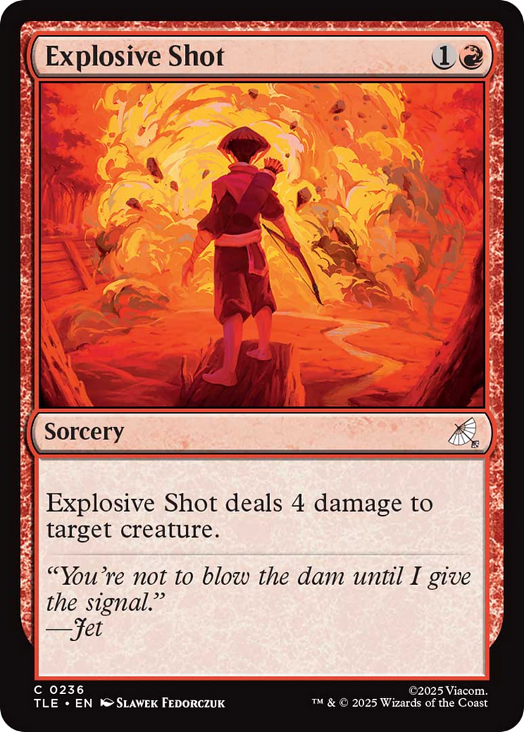 Explosive Shot - Common Sorcery card from Avatar: The Last Airbender Eternal