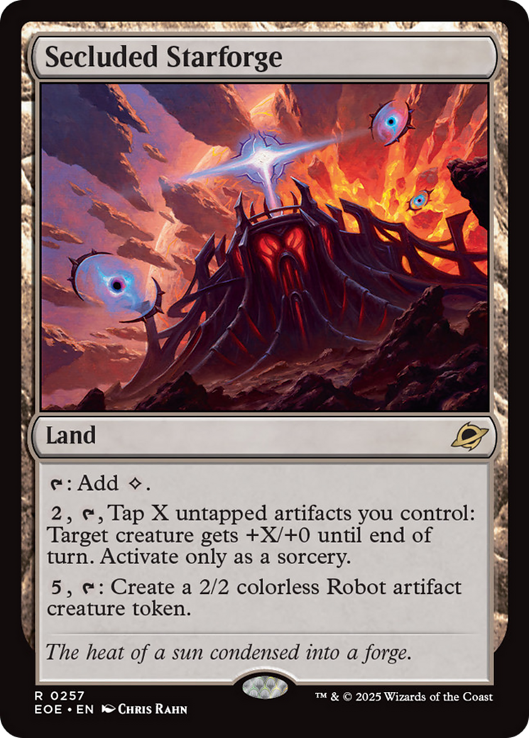 Secluded Starforge - Rare Land card from Edge of Eternities
