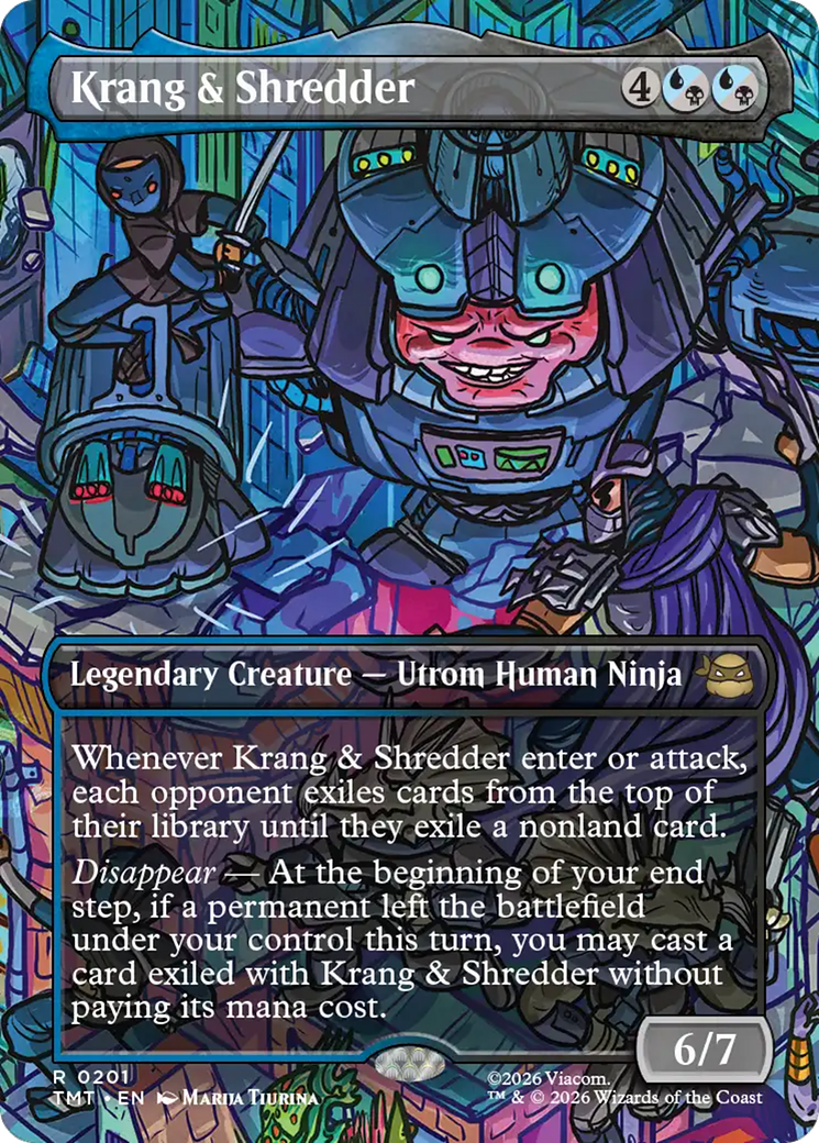 Krang & Shredder - Rare Legendary Creature — Utrom Human Ninja card from Teenage Mutant Ninja Turtles