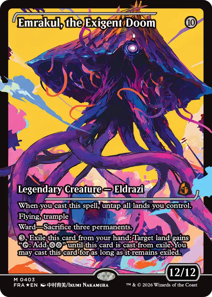 Emrakul, the Exigent Doom - Mythic Legendary Creature — Eldrazi card from Reality Fracture