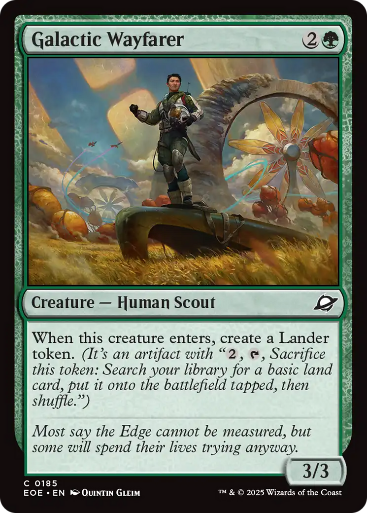 Galactic Wayfarer - Common Creature — Human Scout card from Edge of Eternities