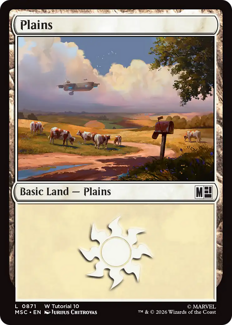 Plains - Common Basic Land — Plains card from Marvel Super Heroes Commander