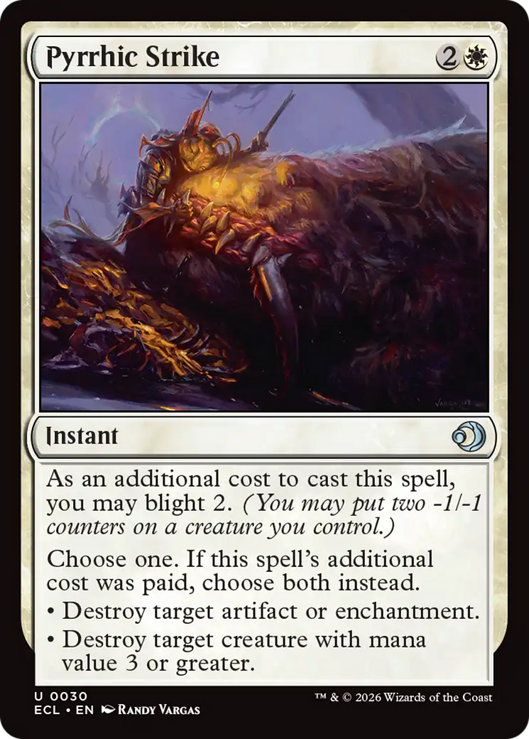 Pyrrhic Strike - Uncommon Instant card from Lorwyn Eclipsed