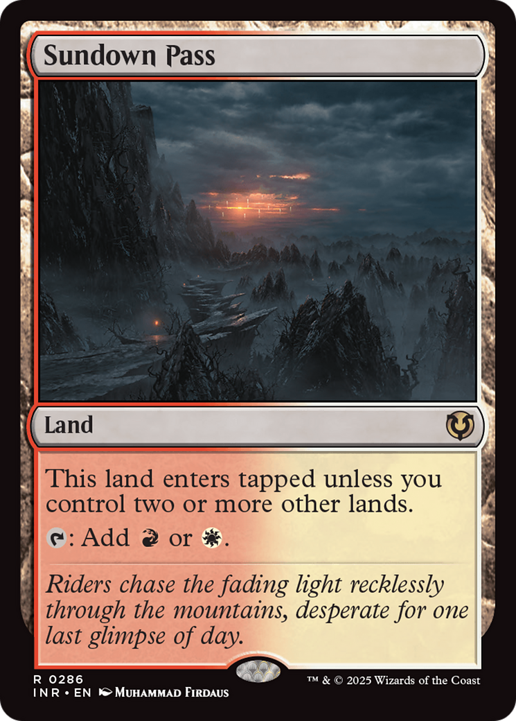 Sundown Pass - Rare Land card from Innistrad Remastered