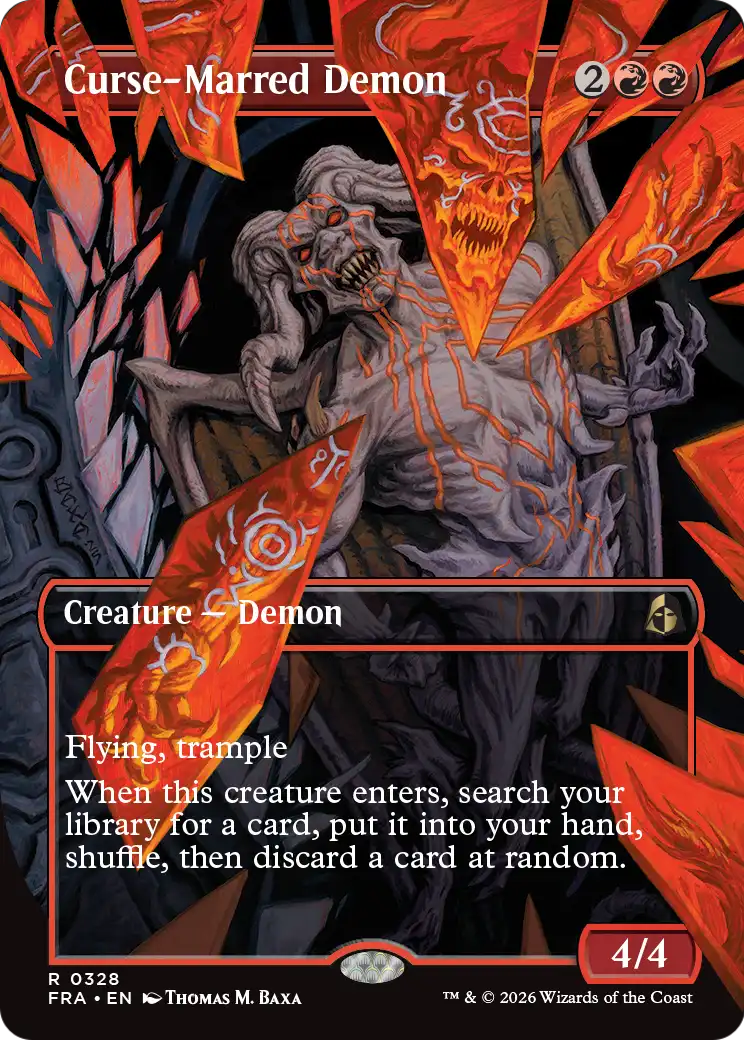 Curse-Marred Demon - Rare Creature — Demon card from Reality Fracture