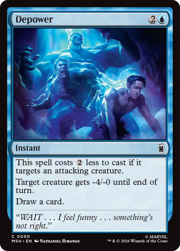 Depower - Common Instant card from Marvel Super Heroes