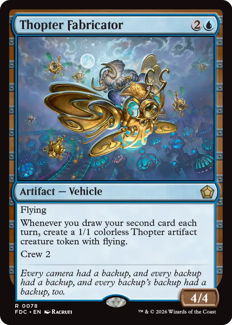 Thopter Fabricator - Rare Artifact — Vehicle card from Foundations Commander