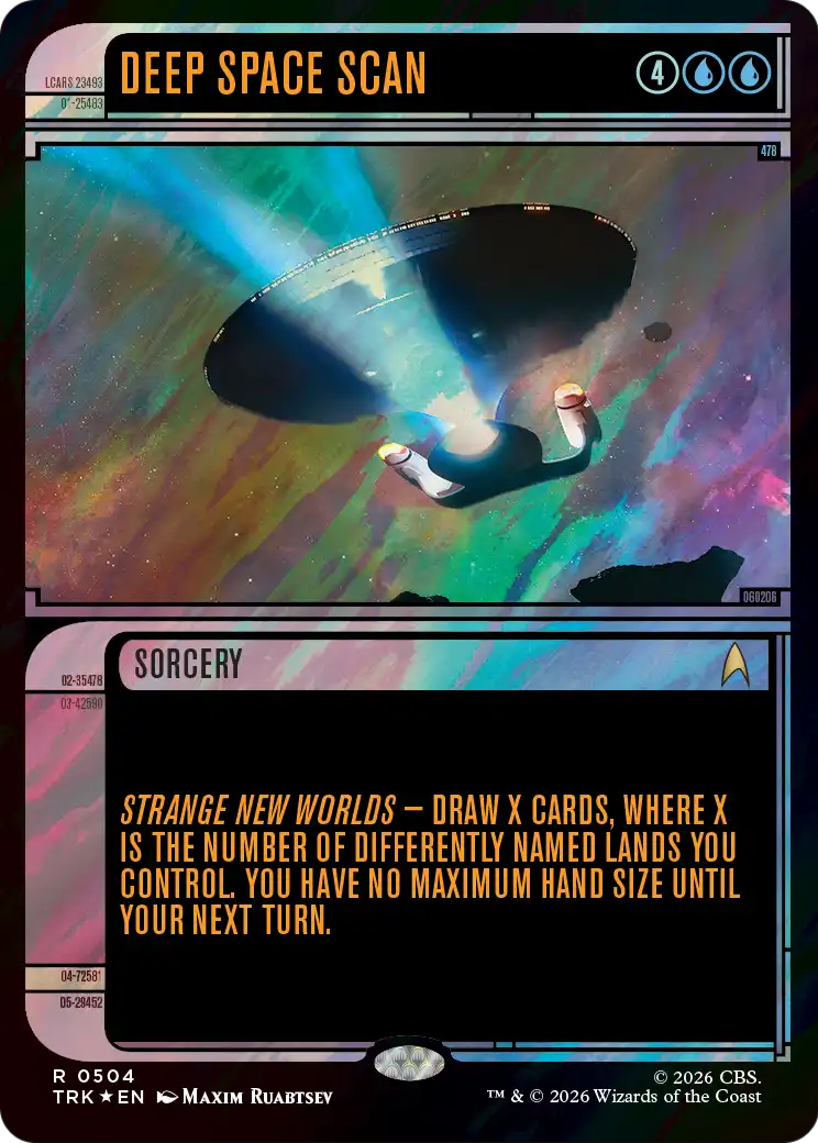 Deep Space Scan - Rare Sorcery card from Star Trek