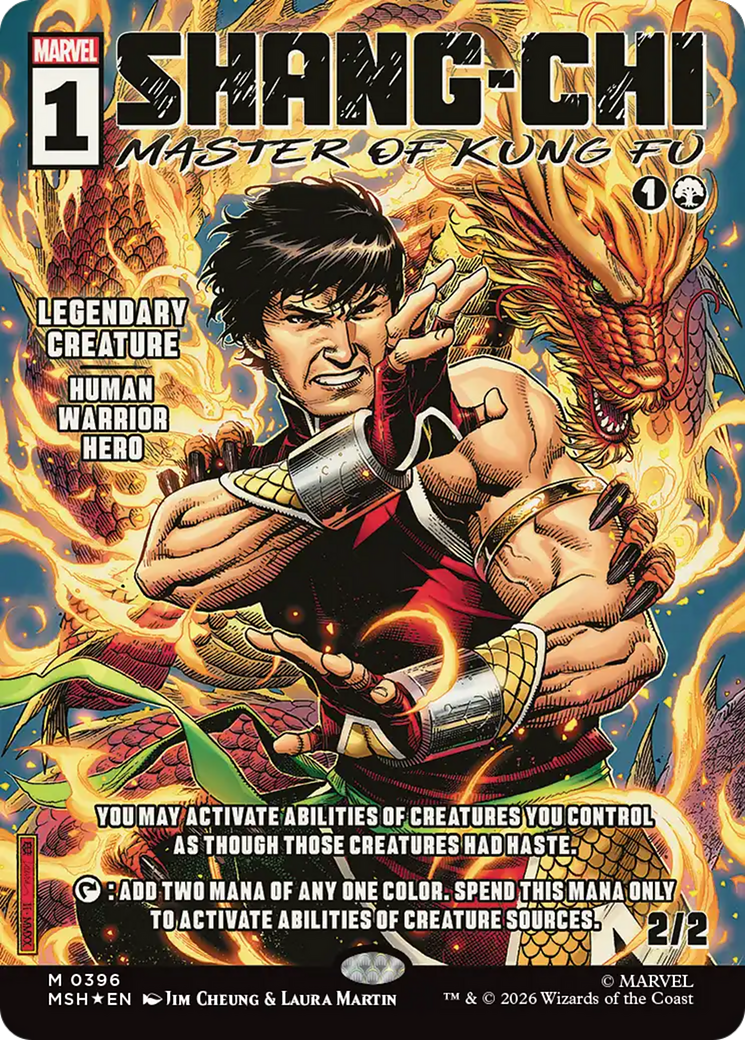 Shang-Chi, Master of Kung Fu - Mythic Legendary Creature — Human Warrior Hero card from Marvel Super Heroes