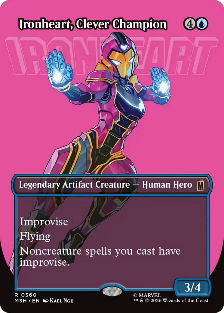 Ironheart, Clever Champion - Rare Legendary Artifact Creature — Human Hero card from Marvel Super Heroes