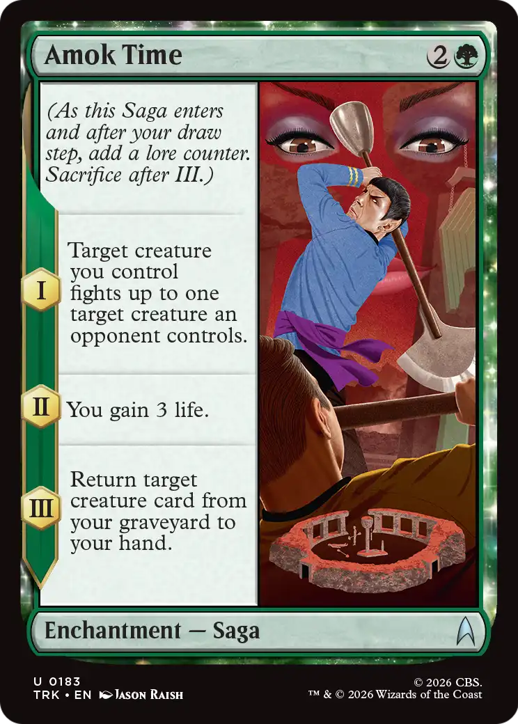 Amok Time - Uncommon Enchantment — Saga card from Star Trek