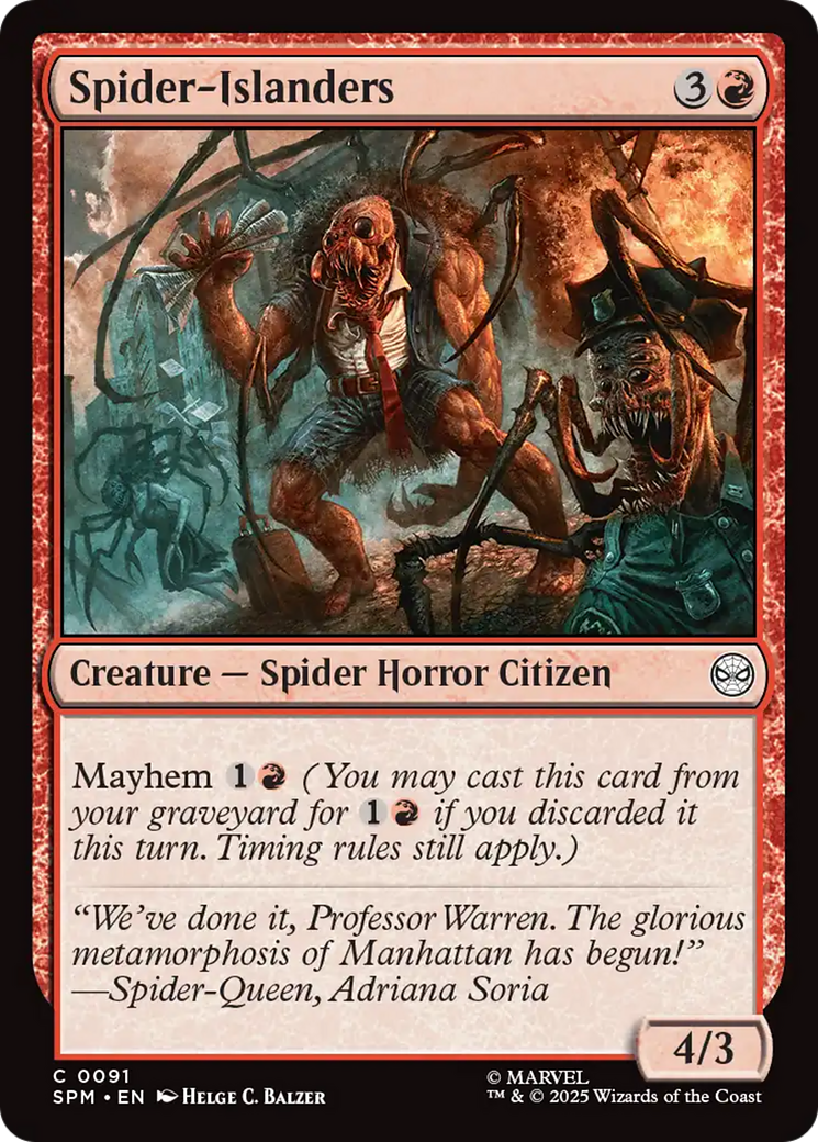 Spider-Islanders - Common Creature — Spider Horror Citizen card from Marvel's Spider-Man