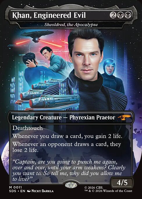 Sheoldred, the Apocalypse - Mythic rare card from Stardates
