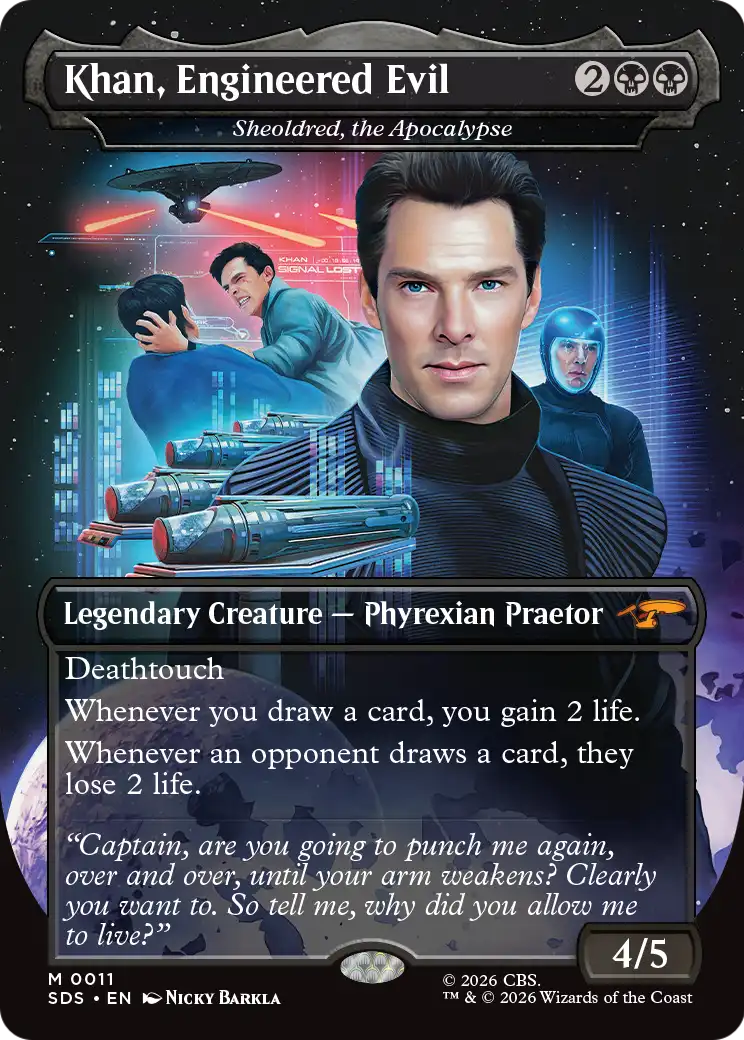 Sheoldred, the Apocalypse - Mythic Legendary Creature — Phyrexian Praetor card from Stardates