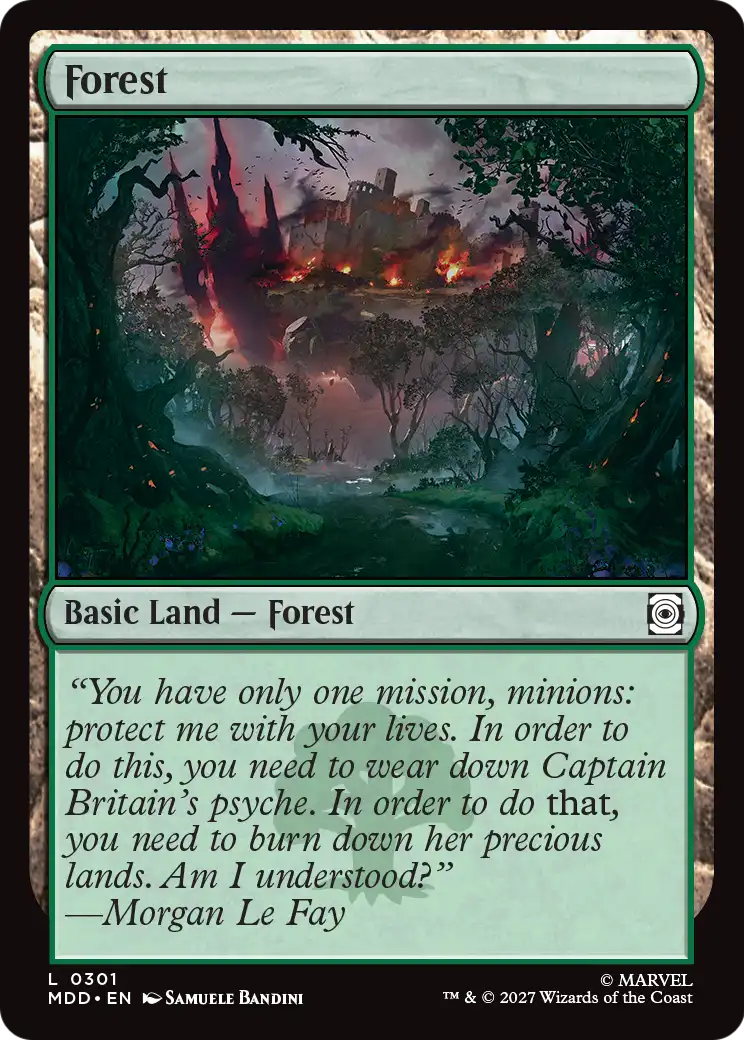Forest - Common Basic Land — Forest card from Marvel: Darkhold Destiny