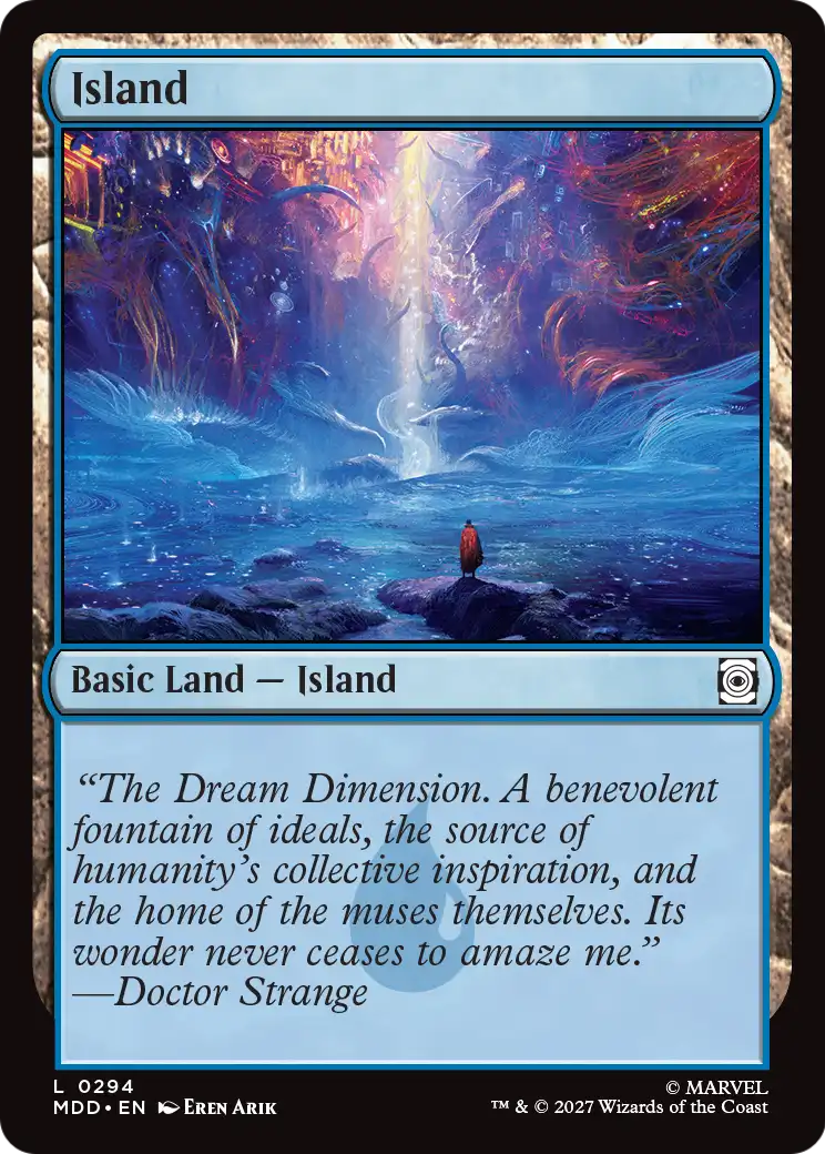 Island - Common Basic Land — Island card from Marvel: Darkhold Destiny