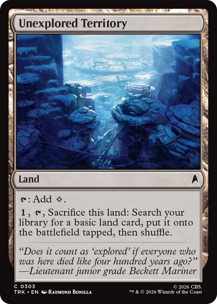 Unexplored Territory - Common Land card from Star Trek