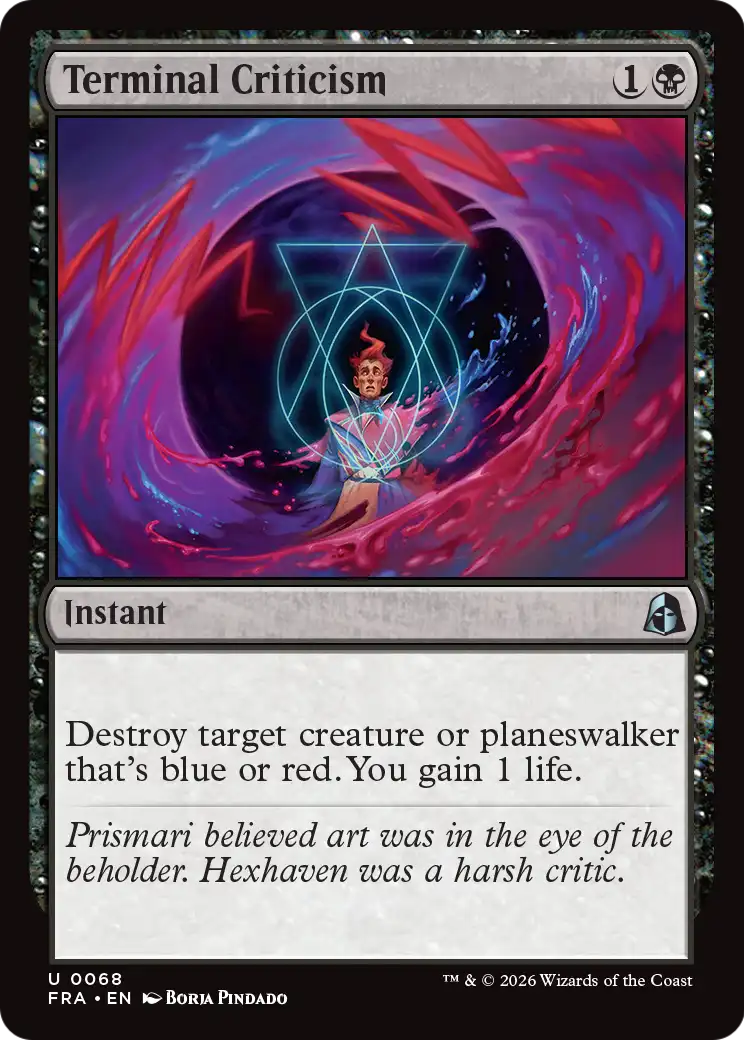 Terminal Criticism - Uncommon Instant card from Reality Fracture