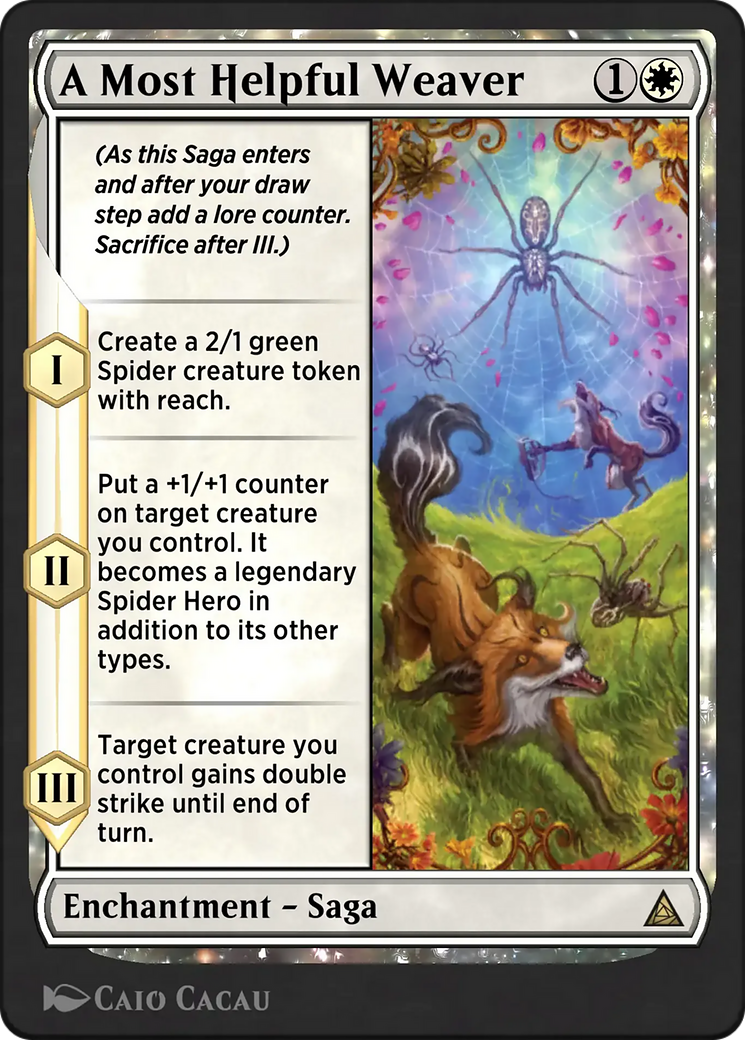 Origin of Spider-Man - Rare Enchantment — Saga card from Through the Omenpaths