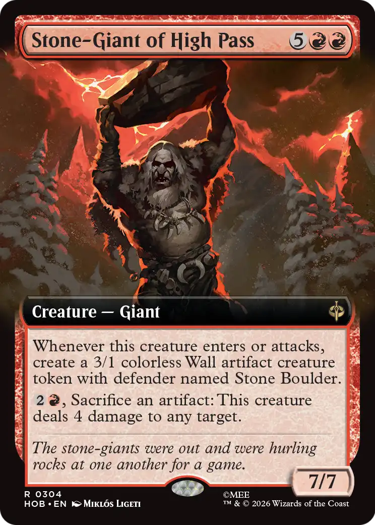 Stone-Giant of High Pass - Rare Creature — Giant card from The Hobbit