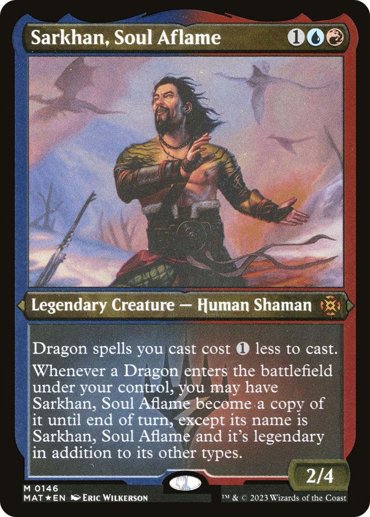 Sarkhan, Soul Aflame - Mythic Legendary Creature — Human Shaman card from March of the Machine: The Aftermath