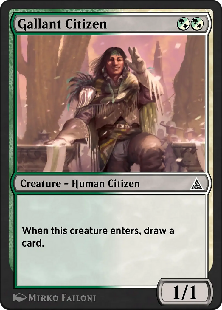 Gallant Citizen - Common Creature — Human Citizen card from Through the Omenpaths